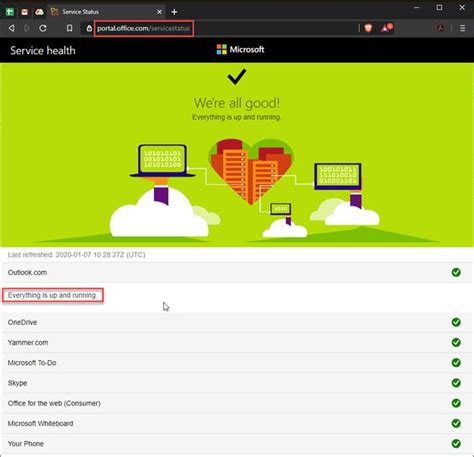 microsoft server issues|microsoft server status.